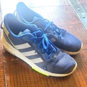 Well-loved Adidas Blue and White Sneakers